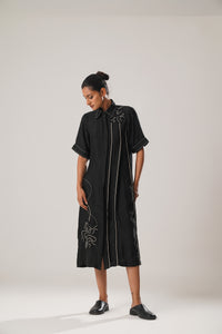MJ Pleated dress (Black) | ATBW