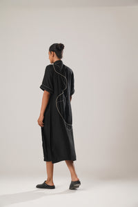 MJ Pleated dress (Black) | ATBW