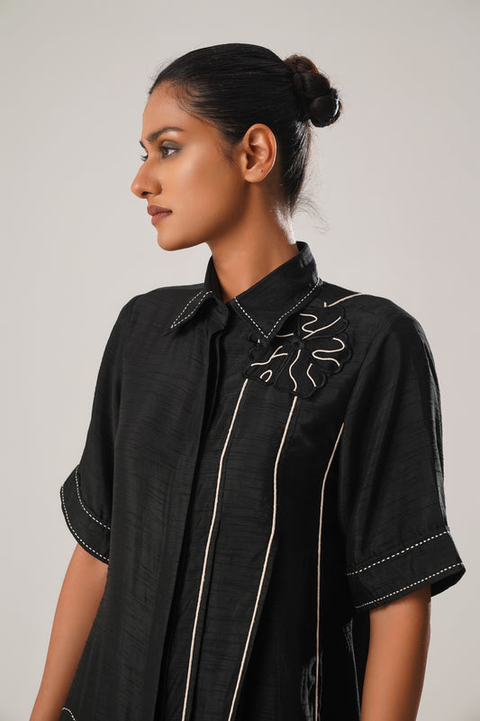 MJ Pleated dress (Black) | ATBW
