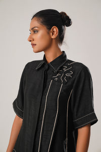 MJ Pleated dress (Black) | ATBW