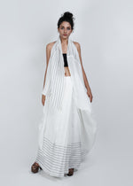 White zipper saree | ATBW