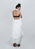 White zipper saree | ATBW