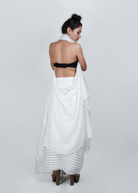 White zipper saree | ATBW