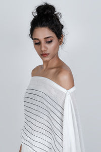 White zipper saree | ATBW