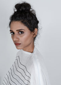 White zipper saree | ATBW