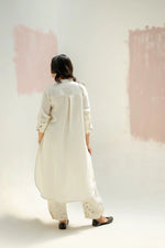 Mia Slim Kurta and Hand embroidered Pants - White | Prahnaaya