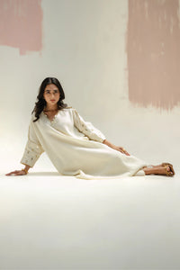 Star Antifit Kurta + Pants - White | Prahnaaya