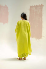 Longline Kaftan Kurta with Stylish Pants - Neon | Prahnaaya