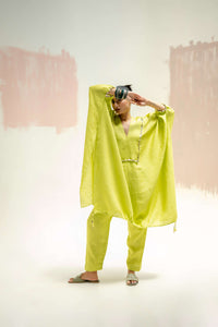 Moroccan Kaftan with Pants - Neon | Prahnaaya