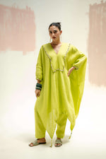 Moroccan Kaftan with Pants - Neon | Prahnaaya