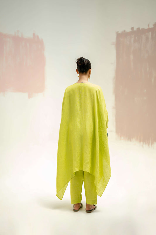 Moroccan Kaftan with Pants - Neon | Prahnaaya