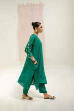 Star Antifit Linen Kurta with Pants - Green | Prahnaaya