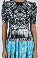 Tiered long fitted dress | Soham Earth