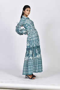 Long tiered loose dress | Soham Earth