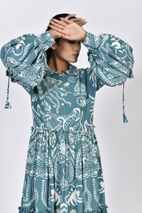 Long tiered loose dress | Soham Earth