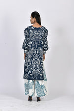 Blue dress with slit | Soham Earth