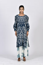 Blue dress with slit | Soham Earth
