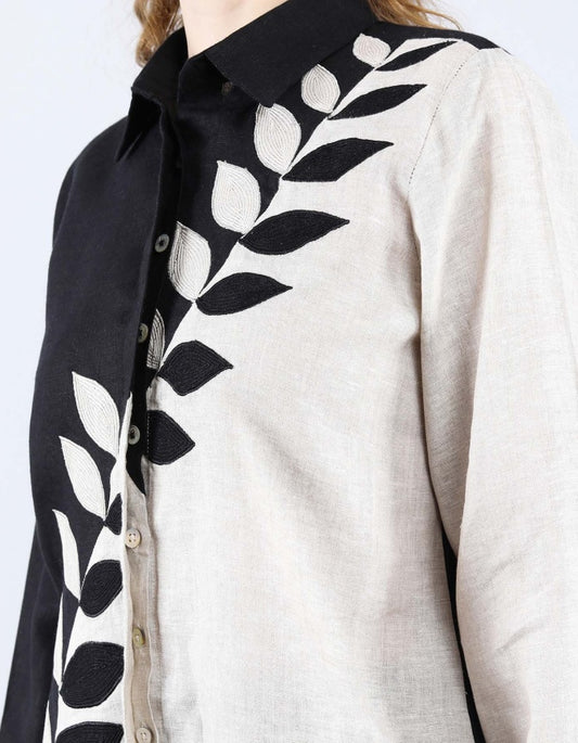 Beige and Black Diagonal set | Linen Bloom