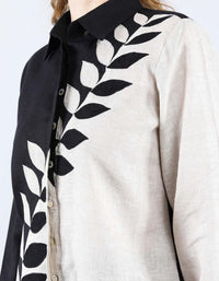 Beige and Black Diagonal set | Linen Bloom