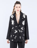 Black linen Blazer | Linen Bloom