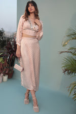Masbah Pink Blouse with Skirt | Prahnaaya