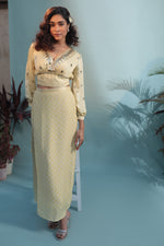 Masbah Yellow Blouse with Skirt | Prahnaaya
