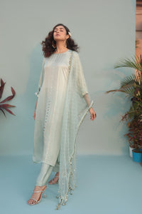 Saba Green Kurta Set with Pant & Dupatta | Prahnaaya