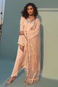 Saba Pink Kurta Set with Pant and Dupatta | Prahnaaya