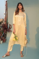 Saba Yellow Kurta Set with Pant | Prahnaaya