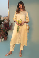 Saba Yellow Kurta Set with Pant & Dupatta | Prahnaaya