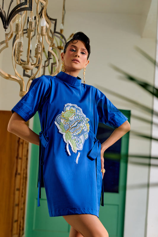Abstract Blue Dress | Puja Agarwal