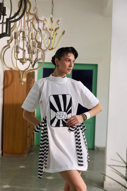 Abstract White Dress | Puja Agarwal