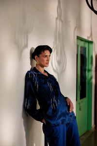 Fringe Finesse Blue | Puja Agarwal