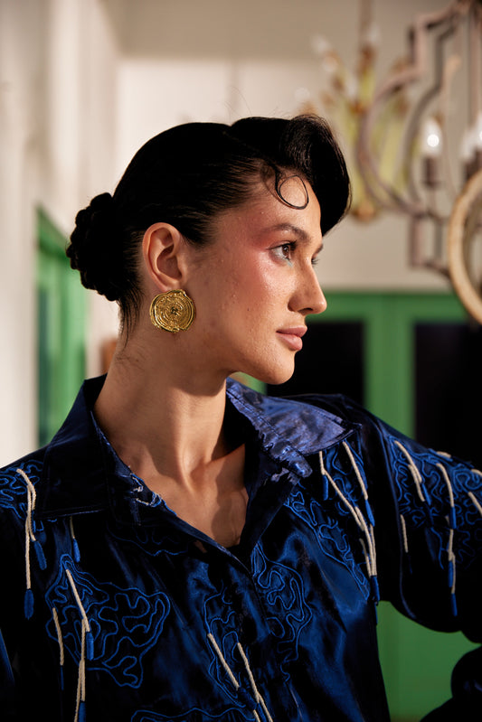 Fringe Finesse Blue | Puja Agarwal