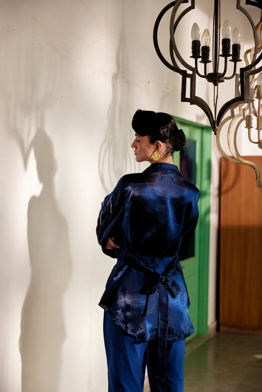 Fringe Finesse Blue | Puja Agarwal