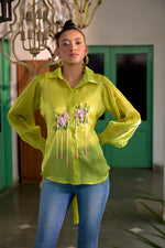 Fringe Finesse Neon Green | Puja Agarwal