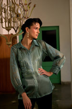 Fringe Finesse Sea Green | Puja Agarwal