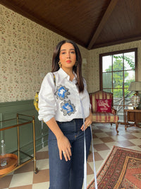 White Dawn Side Knot Shirt | Puja Agarwal
