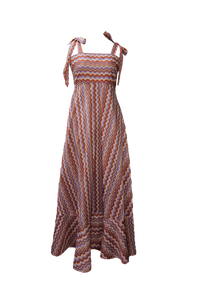 LILAC/RUST WAVE DRESS IN AURA | CUIN