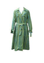 GREEN/TEAL TRENCH COAT IN AURA | CUIN
