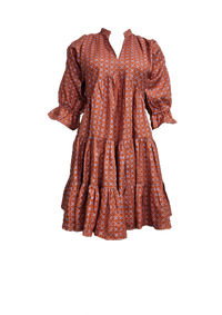 RED DUNE DRESS IN TESSERA | CUIN