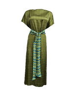 GREEN DOBBY DRESS IN NEBULA | CUIN