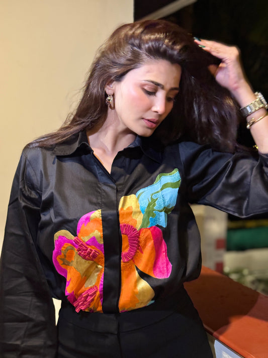 Black Vineyard Shirt | Puja Agarwal