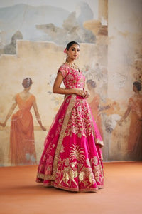 FUCHSIA PINK LEHENGA SET | Aashima Behl