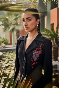 Red Orbit Shirt Dress | Puja Agarwal