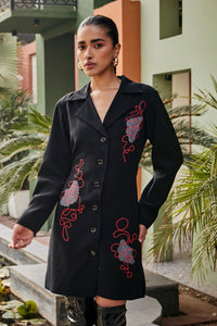 Red Orbit Shirt Dress | Puja Agarwal