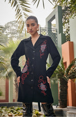 Red Orbit Shirt Dress | Puja Agarwal