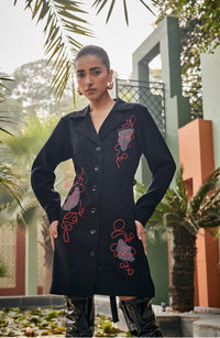 Red Orbit Shirt Dress | Puja Agarwal