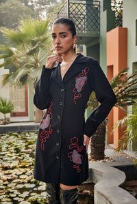 Red Orbit Shirt Dress | Puja Agarwal