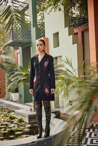 Red Orbit Shirt Dress | Puja Agarwal
